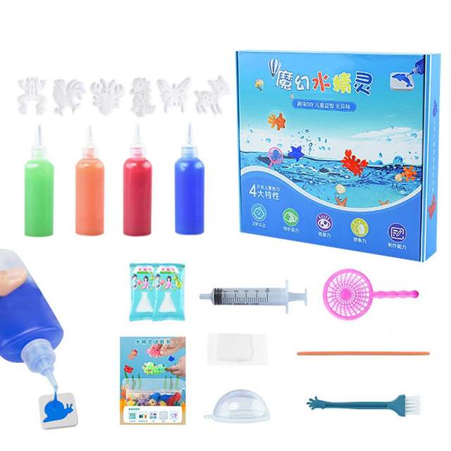 3D Magic Water Elf Toy Kit Colorful Magic Gels Play Set Glossy DIY